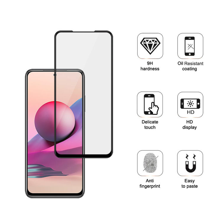 Alink 3D hot bending edge glue tempered glass screen protector for Xiaomi Redmi Note 10S