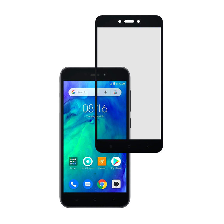 Alink 2.5D silk print full glue tempered glass screen protector for Xiaomi Redmi Go