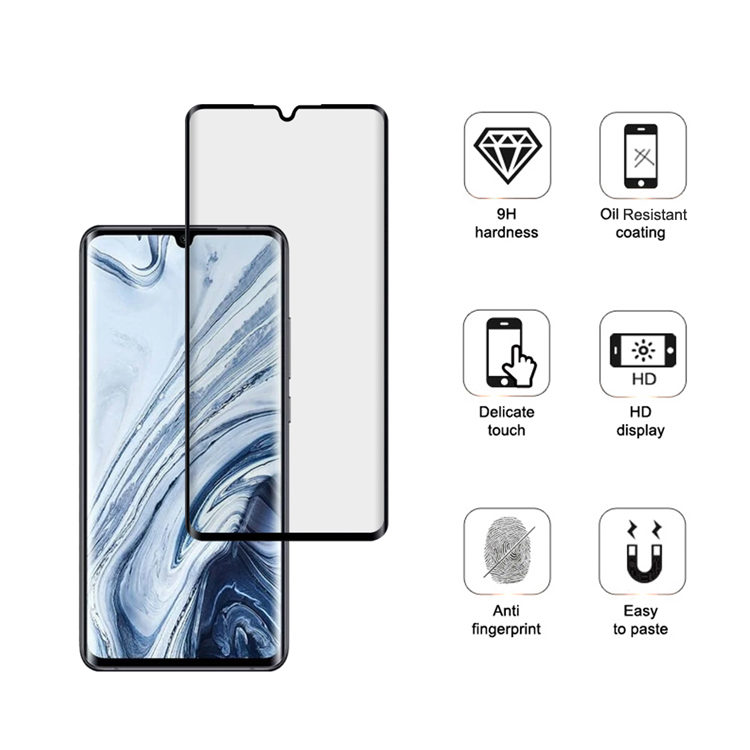 Alink 3D curved precise carving tempered glass screen protector for Xiaomi Note 10 Lite
