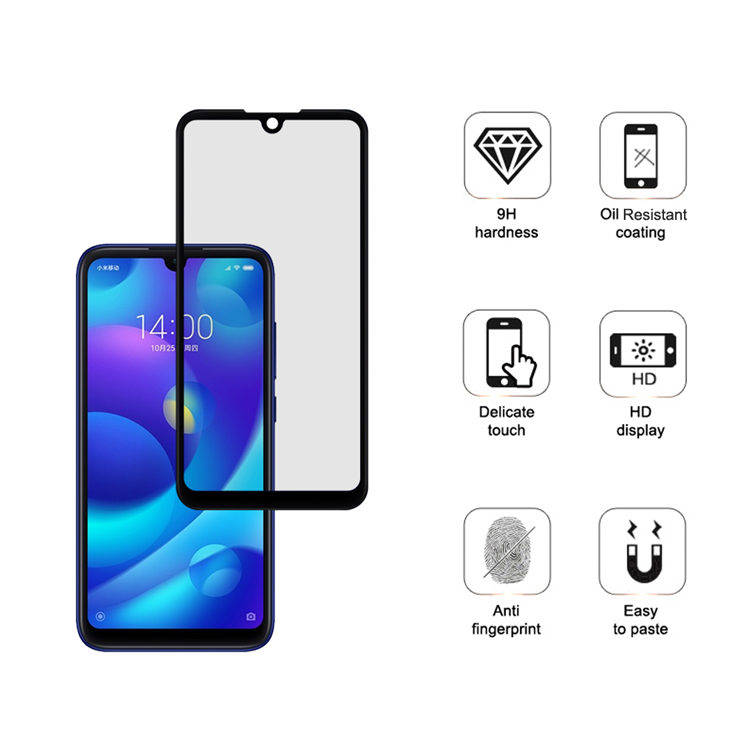 Alink 3D hot bending edge glue tempered glass screen protector for Xiaomi Play