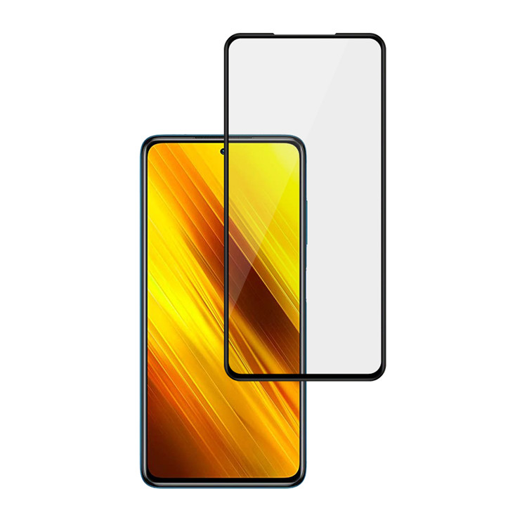Alink 2.5D silk print full glue tempered glass screen protector for Xiaomi Poco X3