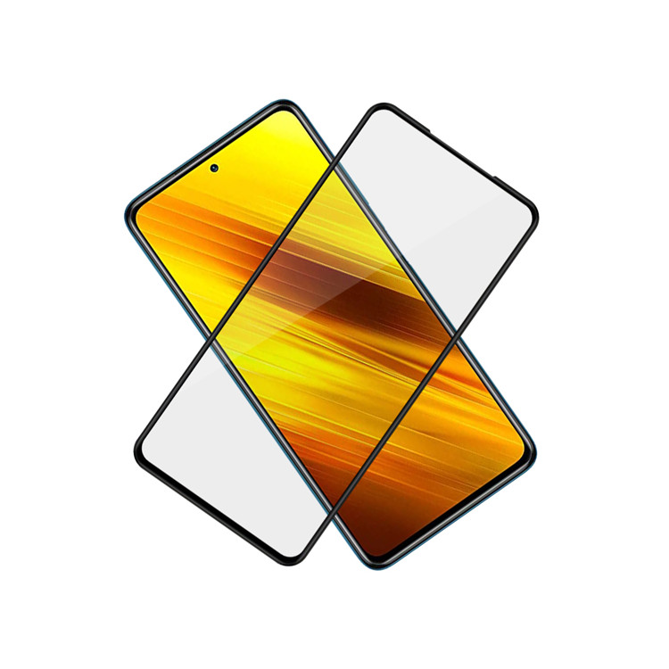 Alink 2.5D silk print full glue tempered glass screen protector for Xiaomi Poco X3