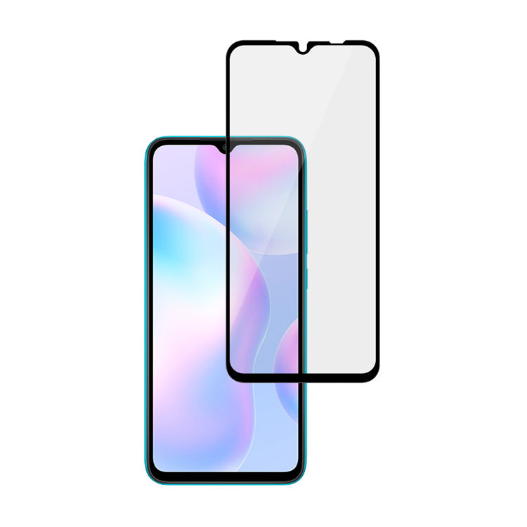 Alink 2.5D silk print full glue tempered glass screen protector for Xiaomi Redmi 9A