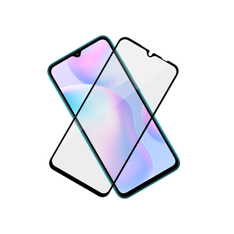 Alink 2.5D silk print full glue tempered glass screen protector for Xiaomi Redmi 9A