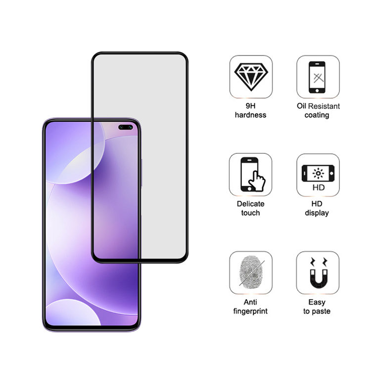 Alink 3D hot bending full glue tempered glass screen protector for Xiaomi Redmi K30